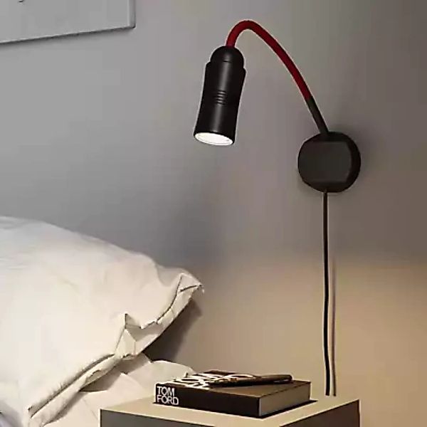 Top Light Neo! Flex Hotel II Wandleuchte LED, schwarz matt/Kabel silber günstig online kaufen