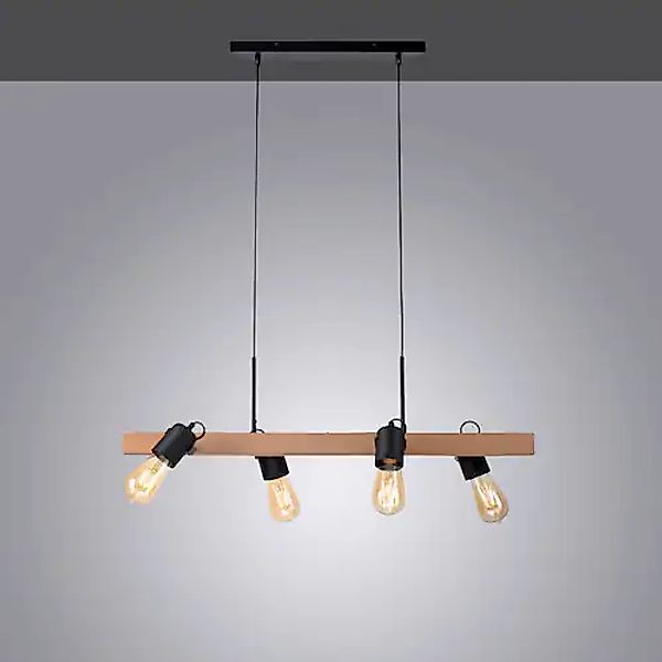 JUST LIGHT Pendelleuchte »CANOP«, 4 flammig, Leuchtmittel E27   ohne Leucht günstig online kaufen
