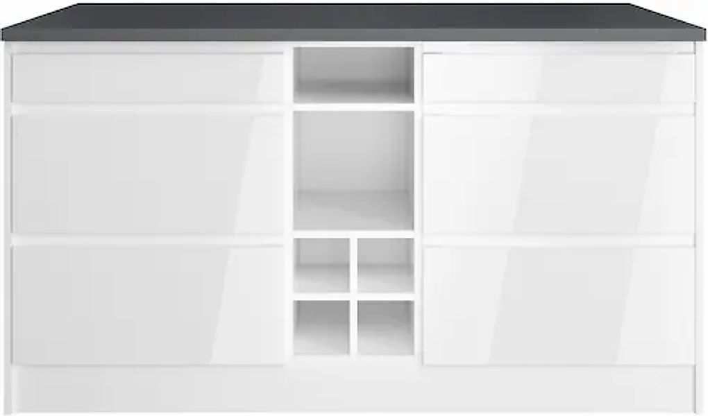 KOCHSTATION Kücheninsel »KS-Virginia« Breite 153 cm, MDF-Fronten, Flaschenr günstig online kaufen