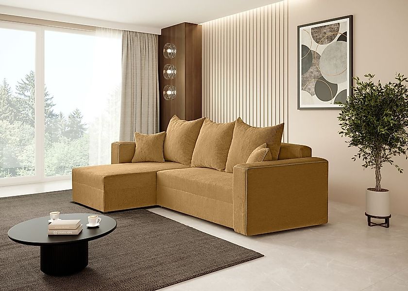 Beautysofa Ecksofa HAMLET, inkl. Schlaffunktion, Bettkasten, günstig online kaufen