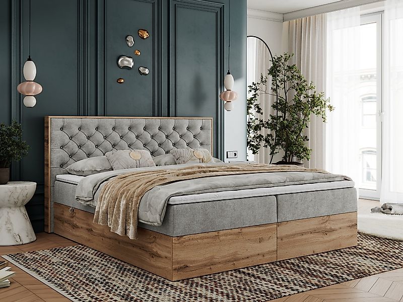 MKS MÖBEL Boxspringbett ALBERO 3 (Packung, günstig online kaufen