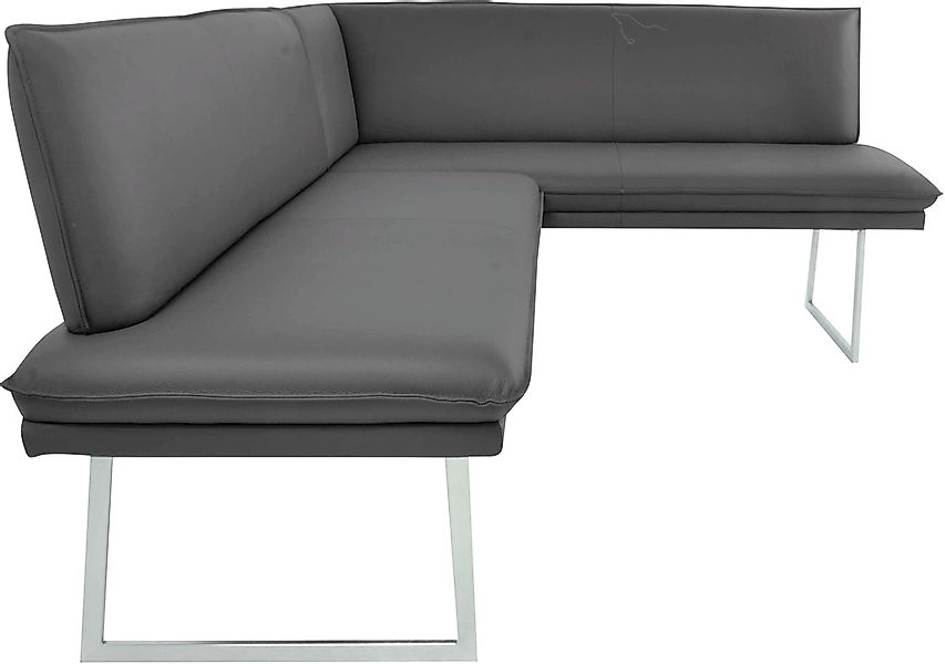 K+W Komfort & Wohnen Eckbank mit Sattlernaht und schmaler Kufe, langer Sche günstig online kaufen