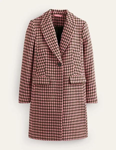Canterbury Interest-Mantel Damen Boden, Pink und Khaki Hahnentritt günstig online kaufen