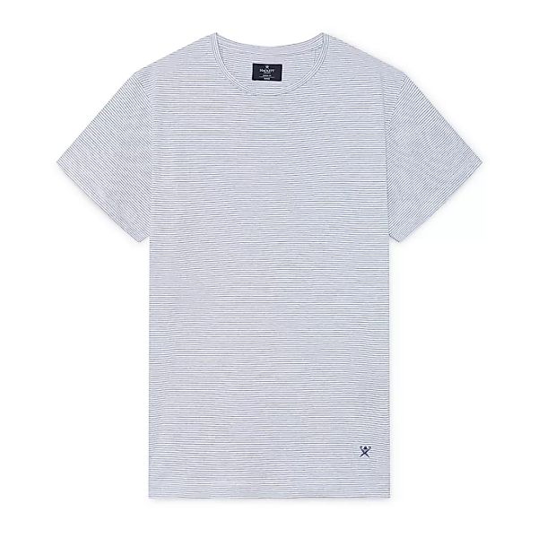 Hackett Fine Stripe Kurzärmeliges T-shirt XL White / Blue günstig online kaufen