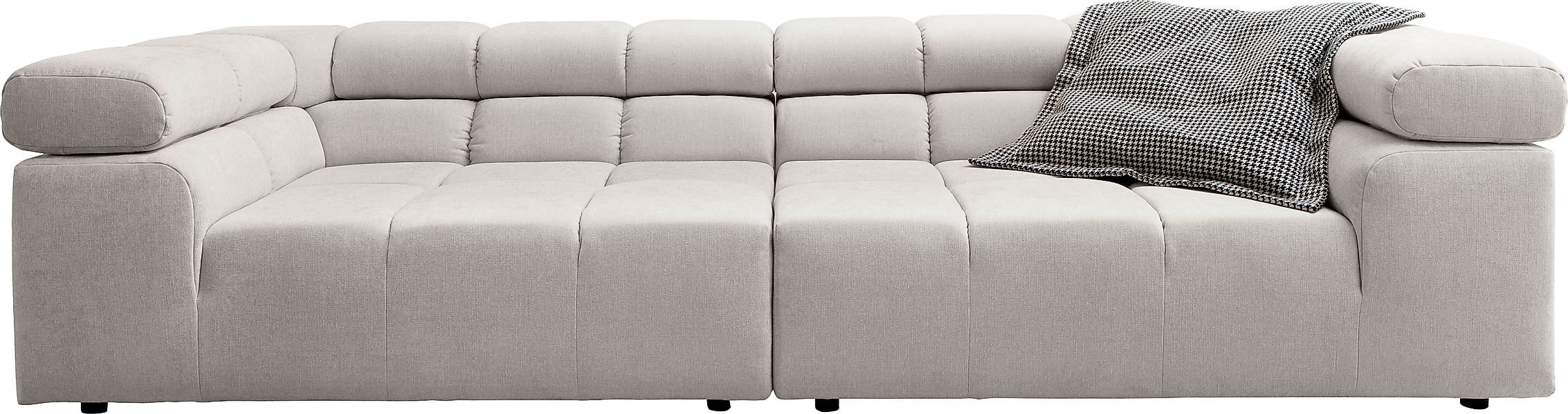 INOSIGN Big-Sofa "Ancona B/T/H: 290/110/70 cm" auffällige Steppung, inkl. 2 günstig online kaufen
