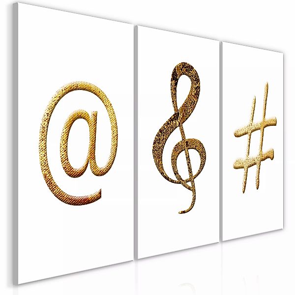 Wandbild - Golden Signs (3 Parts) günstig online kaufen