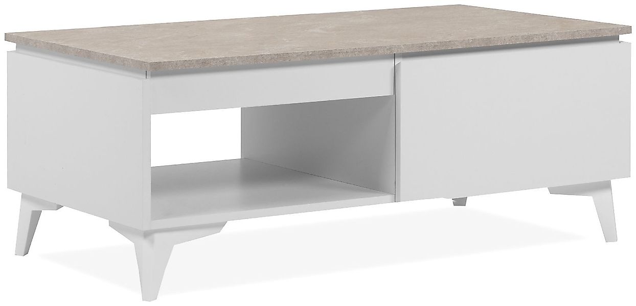 Finori Couchtisch Bertrix 55C, Sandstein, weiß, günstig online kaufen