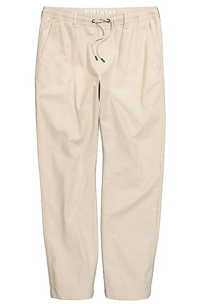 Men Plus Schlupfhose Men+ Leinenmix-Hose Relaxed Fit Elastikbund günstig online kaufen