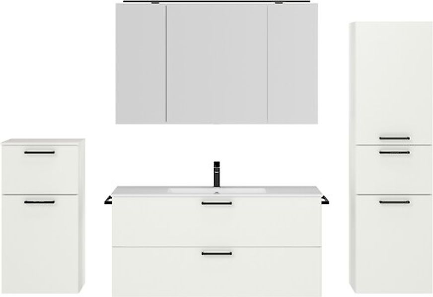 nobilia® Badmöbel-Set »Tolvina« vormontiert, mit Soft-Close, 4 Stk. tlg. günstig online kaufen