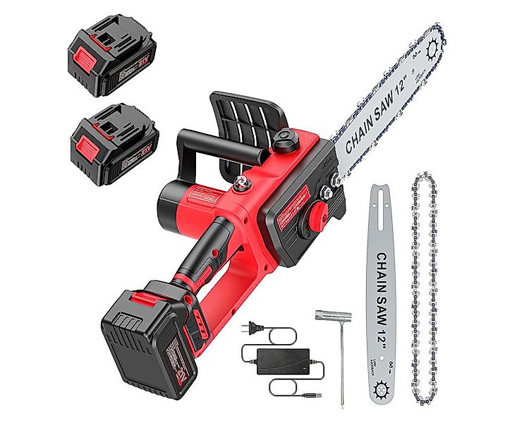 AeroAxis Akku-Kettensäge 12 Zoll 1300W Bürstenlose Elektro-Kettensäge mit 2 günstig online kaufen