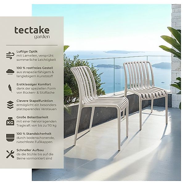 tectake Gartenstuhl Gartenstühle (Set, 2 St), günstig online kaufen
