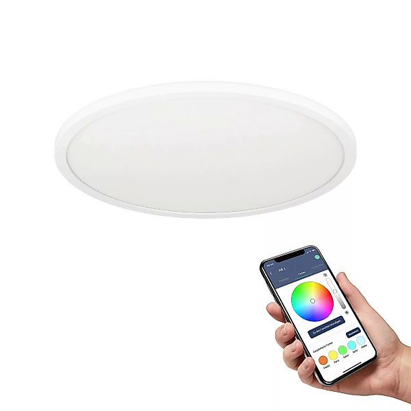 EGLO connect Rovito-Z Deckenlampe weiß, Ø 42cm günstig online kaufen