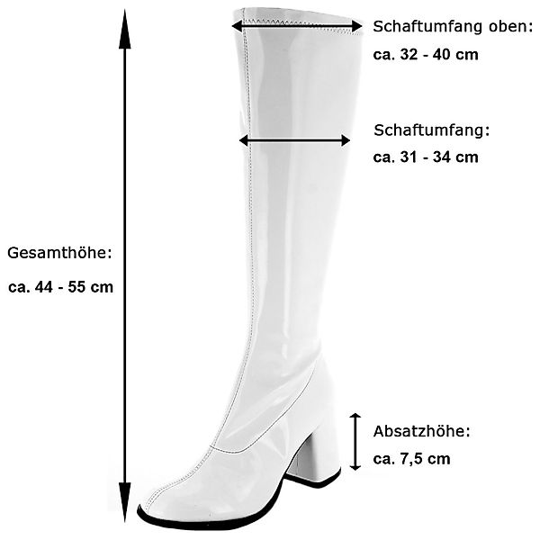 Das Kostümland Gogo Damen Retro Lackstiefel günstig online kaufen