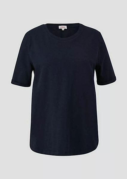 s.Oliver Kurzarmshirt T-Shirt mit Umschlag am Ärmel günstig online kaufen