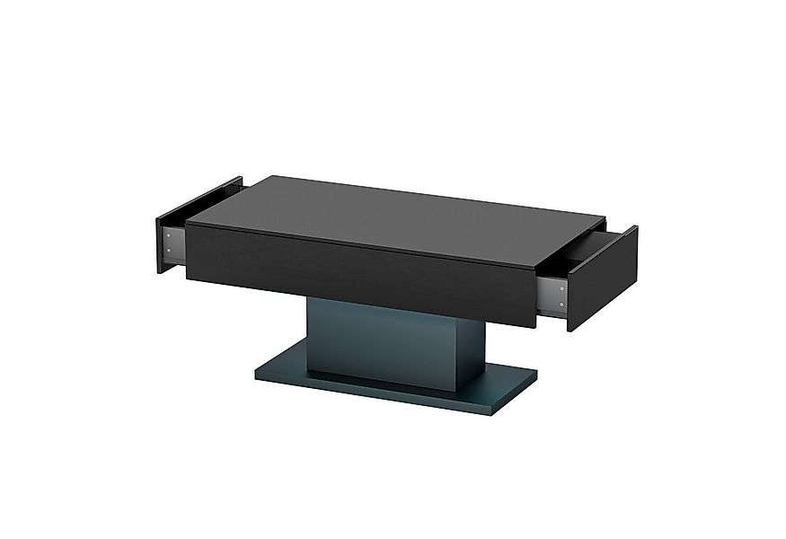 radelldar Couchtisch Wohnzimmertisch Hochglanz mit 2 Schubladen modern 110x günstig online kaufen