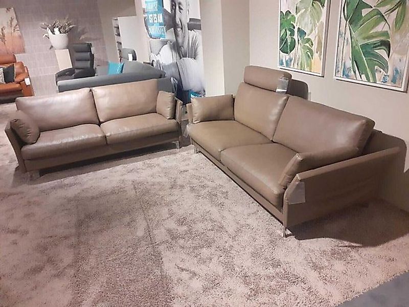 Erpo Polstergarnitur Garnitur CL 990 Leder 42 Fango 2 Sofas 1 Kopfstütze günstig online kaufen