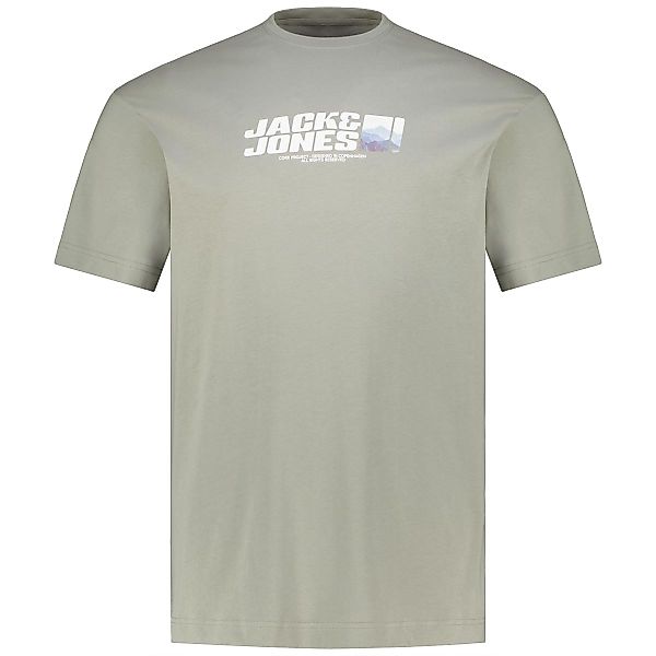 Jack&Jones T-Shirt mit Label-Print Farbe grau Größe: 4XL günstig online kaufen