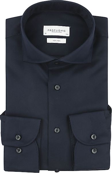 Profuomo Twill Hemd Extra Long Sleeves Navy - Größe 42 günstig online kaufen