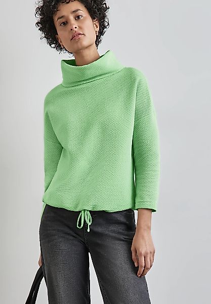 STREET ONE 3/4-Arm-Shirt, in Struktur-Optik und mit Schalkragen günstig online kaufen