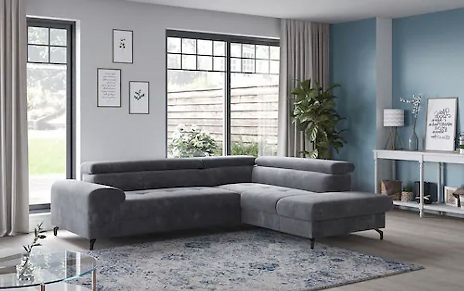 COTTA Ecksofa »Aura L-Form«, mit Schlaffunktion, Bettkasten und Kopfteilver günstig online kaufen