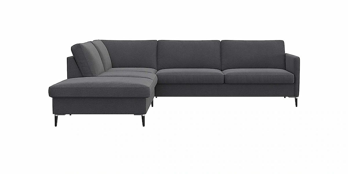 FLEXLUX Ecksofa "Fiore, L-Form" schmale Armlehnen, Kaltschaum, Füße Alu+sch günstig online kaufen