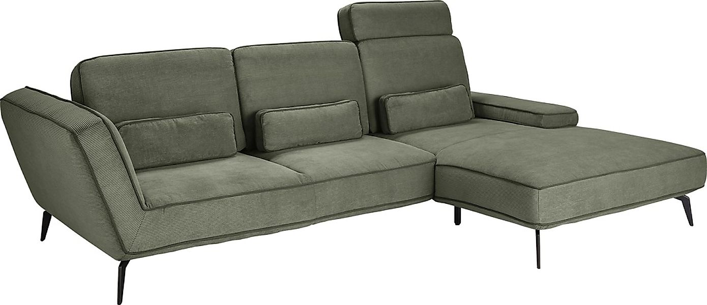set one by Musterring Ecksofa "SO 4500, Füße schwarz matt, inkl Schwenkrück günstig online kaufen