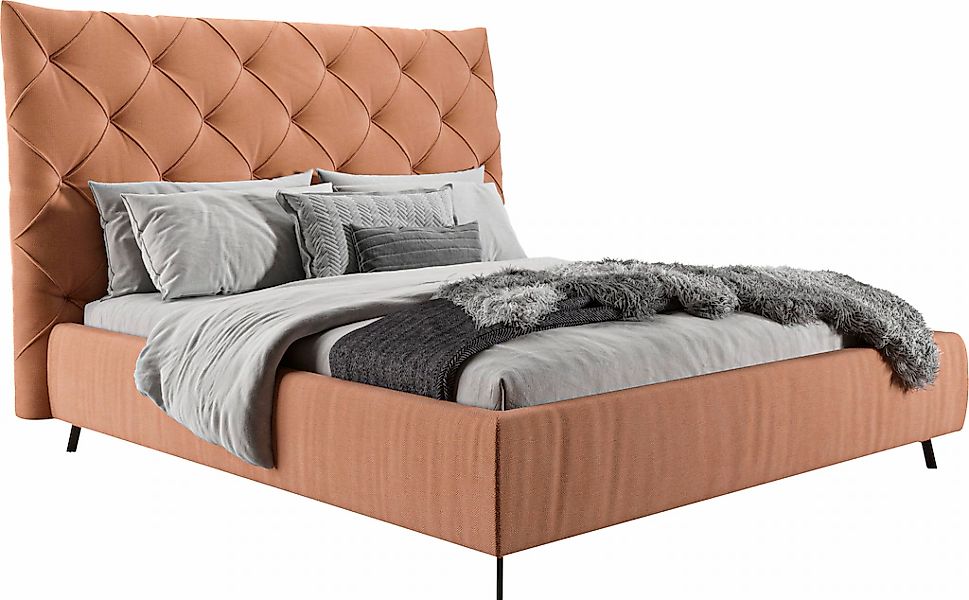 Home affaire Polsterbett "Maxime, in 4 Breiten bis 200cm, auch in Leder" Ko günstig online kaufen