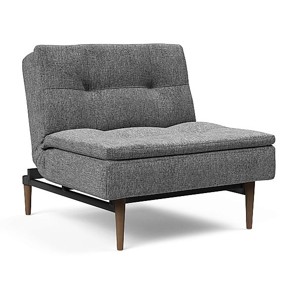 Innovation - Dublexo Styletto Sessel Holz dunkel - dunkelgrau/Stoff 563 Twi günstig online kaufen