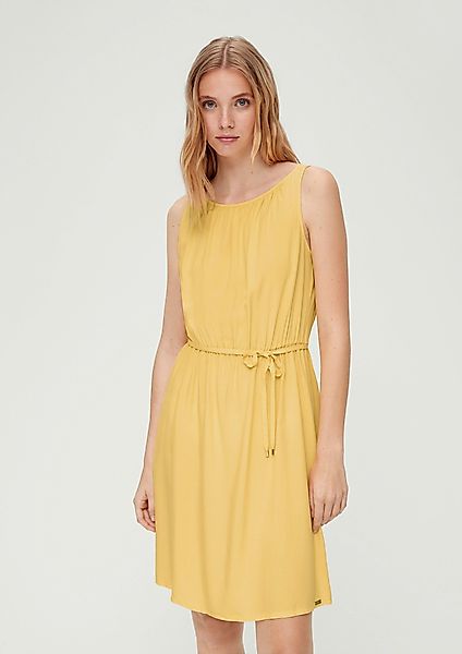 QS Minikleid Viskosekleid mit Raffung Raffung günstig online kaufen