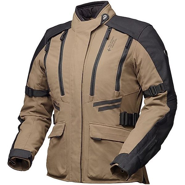 Modeka Motorradjacke Modeka Lucano Lady Textiljacke Damen safari / schwarz günstig online kaufen