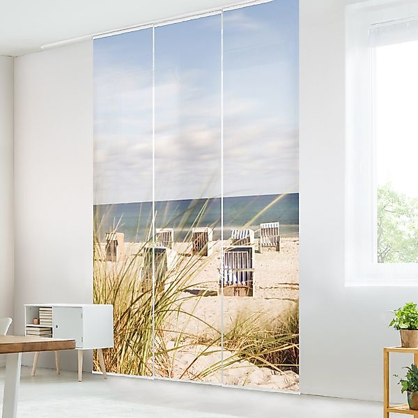 Bilderdepot24 Schiebegardine modern Flächenvorhang blickdicht Ostsee günstig online kaufen