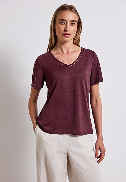 STREET ONE T-Shirt, aus elastischem Materialmix günstig online kaufen