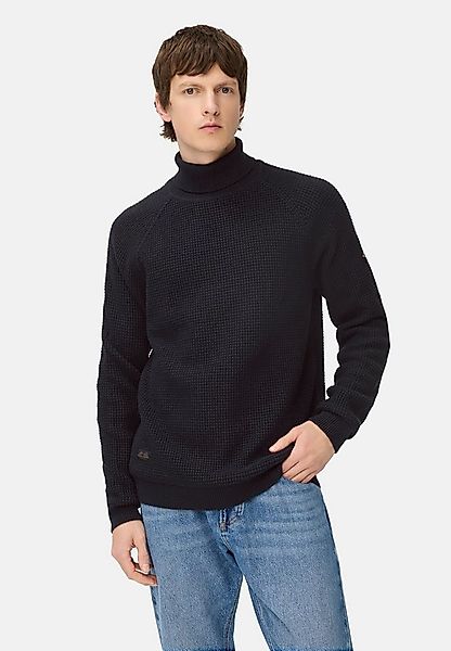 camel active Strickpullover mit Stehkragen Langarm Stehkragen Markenlabel günstig online kaufen