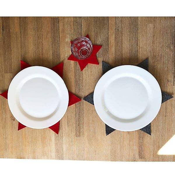 Annastore Platzset 6 x Filzsterne in günstig online kaufen