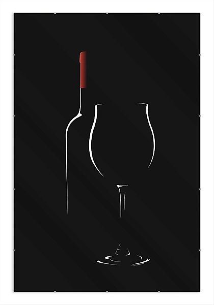 Wallario Poster, Rotwein bei Nacht, in günstig online kaufen