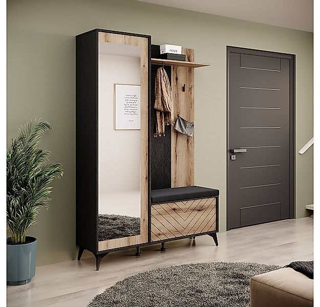 Lomadox Garderoben-Set DALE-160, (Spar-Set, 2-St), Flurmöbel Flurschrank Ga günstig online kaufen