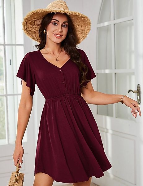 Beluring Tunikakleid Damen Sommerkleid mit kurzen Ärmeln – lässig & vielsei günstig online kaufen