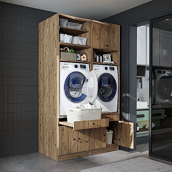 Roomart Waschmaschinenumbauschrank (Waschmaschinenschrank Trocknerschrank m günstig online kaufen