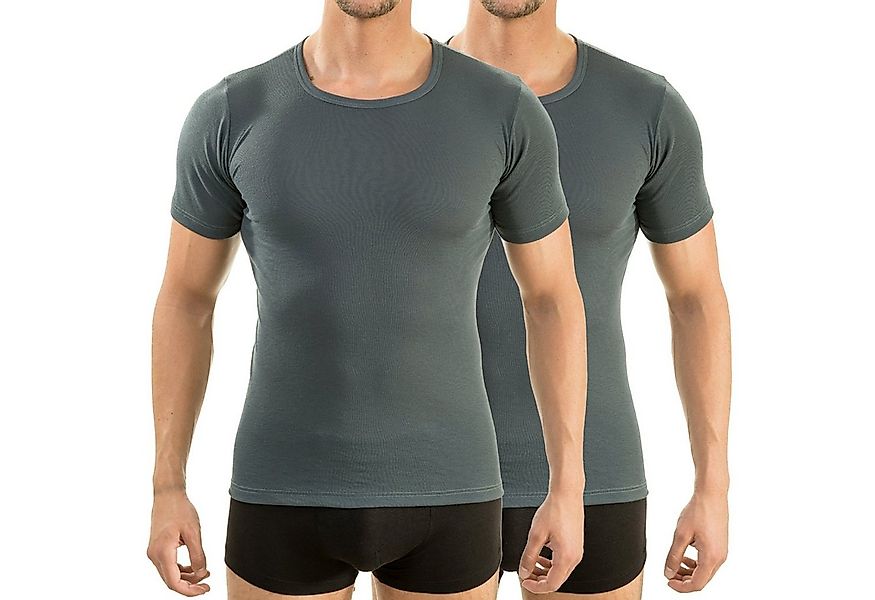 HERMKO Unterziehshirt 16800 2er Pack Herren Business kurzarm Unterhemd weic günstig online kaufen