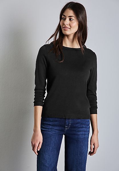 STREET ONE Strickpullover mit Rollsaum am günstig online kaufen