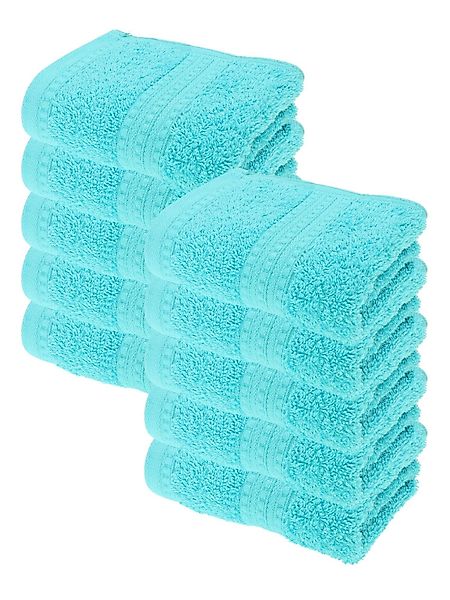 Julie Julsen Handtücher 10-Handtücher-Türkis, Bio-Baumwolle (10-St) günstig online kaufen