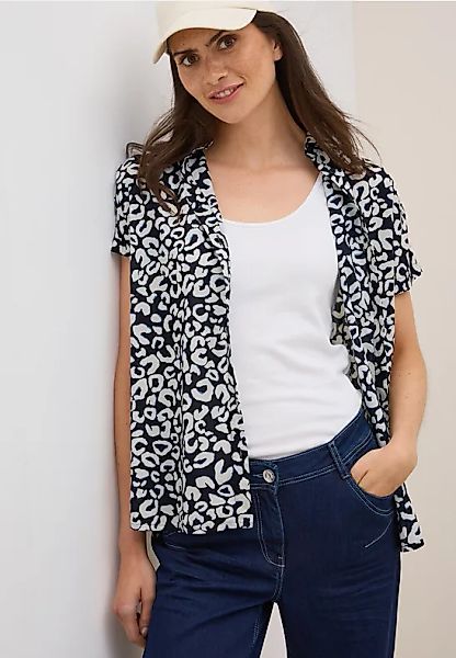 Gemusterte Baumwollbluse günstig online kaufen