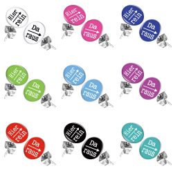 Taffstyle Paar Ohrstecker Lustige Ohrringe Platte günstig online kaufen