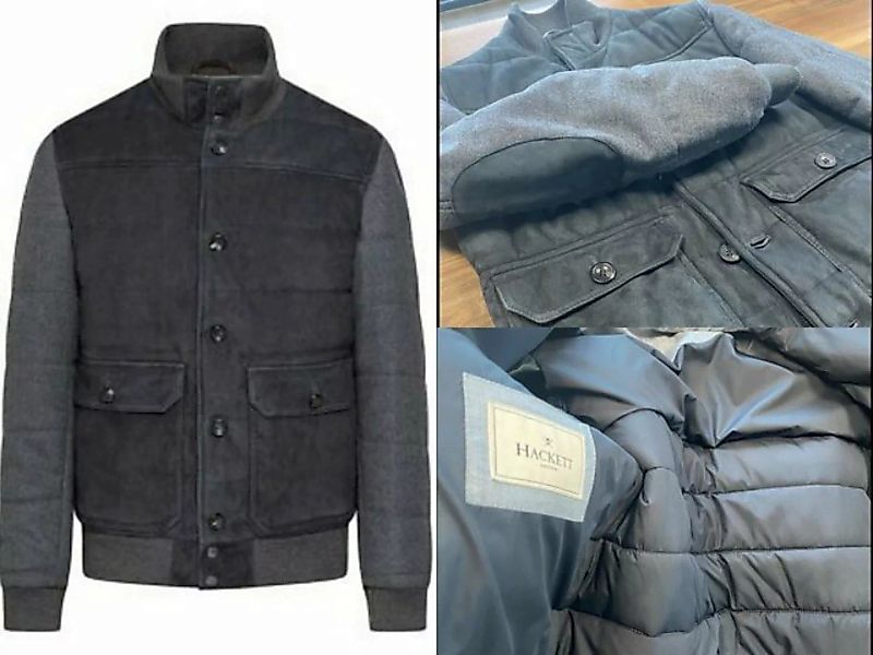 Hackett London Winterjacke Hackett London Mayfair Padded Suede Jacket Leath günstig online kaufen