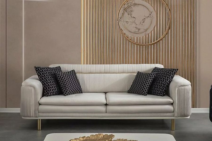 JVmoebel Sofa Sofa Couch Dreisitzer Wohnzimmer Stoff Sofas Couchen Möbel, M günstig online kaufen