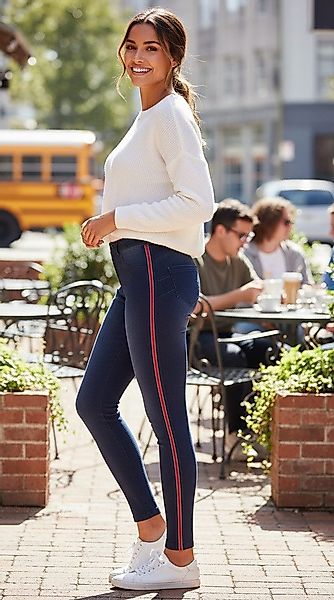 Bas Bleu Shapingleggings in Jeansoptik mit günstig online kaufen