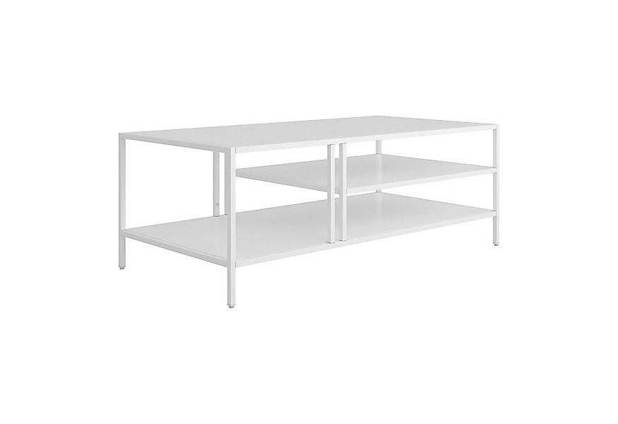 en.casa Couchtisch, Wohnzimmertisch »Kumlinge« Metall 40x110x55 cm Weiß günstig online kaufen