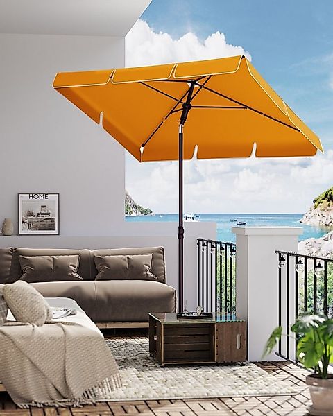 SONGMICS Sonnenschirm, LxB: 200,00x125,00 cm, Balkonschirm, UPF 50+, Aufbew günstig online kaufen