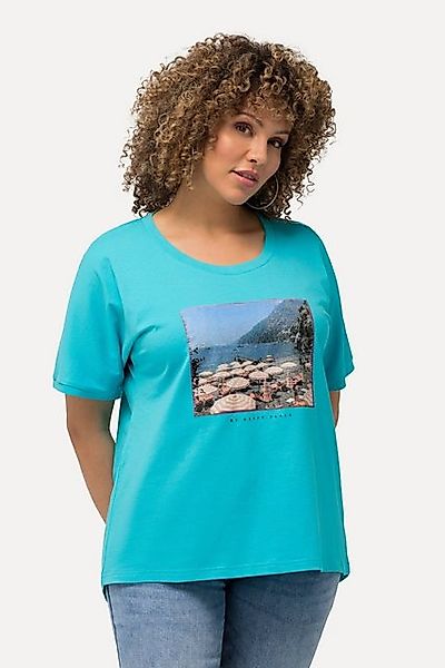 Ulla Popken T-Shirt T-Shirt Fotomotiv Oversized Rundhals Halbarm günstig online kaufen