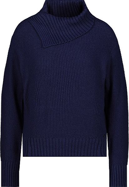 Monari Rundhalspullover Miit Reiskorn-Struktur und geripptem Rollkragen günstig online kaufen